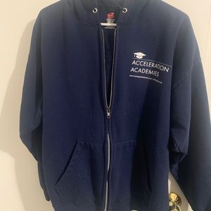Men’s XL zip up hoodie Navy Blue
